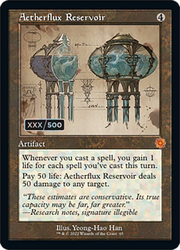 Aetherflux Reservoir (Retro Schematic) (Serialized) [The Brothers' War Retro Artifacts] | Good Games Cannington