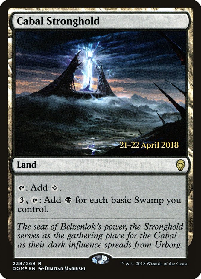 Cabal Stronghold [Dominaria Prerelease Promos] | Good Games Cannington