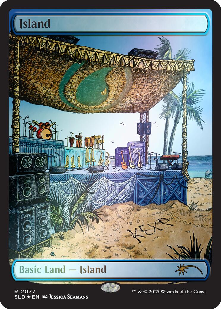 Island (2077) (Rainbow Foil) [Secret Lair Drop Series] | Good Games Cannington
