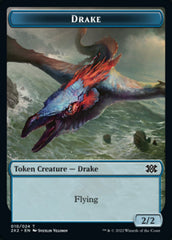 Drake // Phyrexian Golem Double-Sided Token [Double Masters 2022 Tokens] | Good Games Cannington