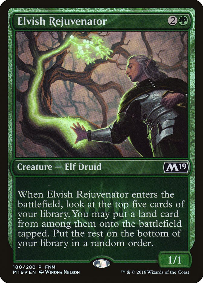 Elvish Rejuvenator (FNM) [Core Set 2019 Promos] | Good Games Cannington