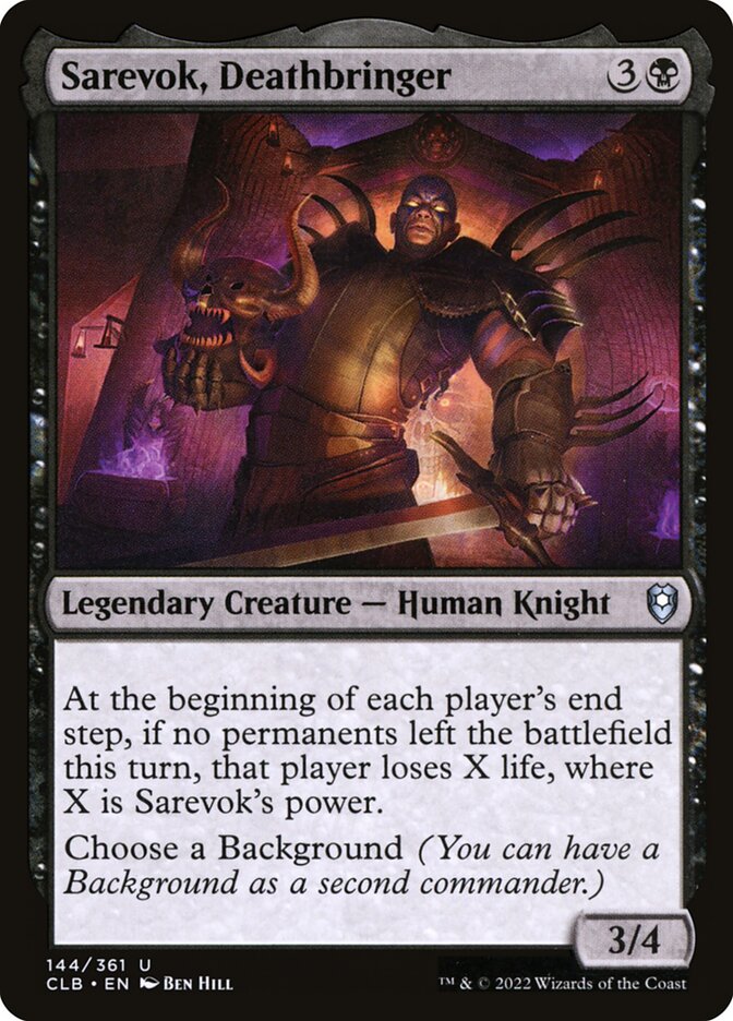 Sarevok, Deathbringer 144 (Commander Legends: Battle for Baldur's Gate)  - Foil | Good Games Cannington