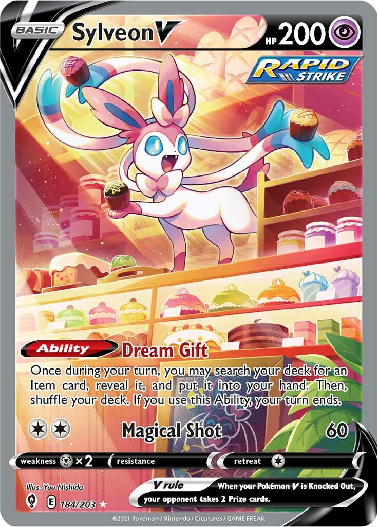 Sylveon V (184/203) [Sword & Shield: Evolving Skies] | Good Games Cannington