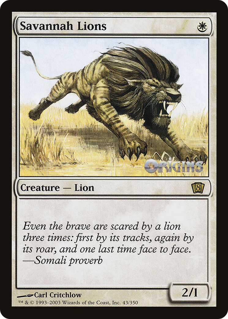 Savannah Lions (Origins 2003) [Oversize Cards] | Good Games Cannington