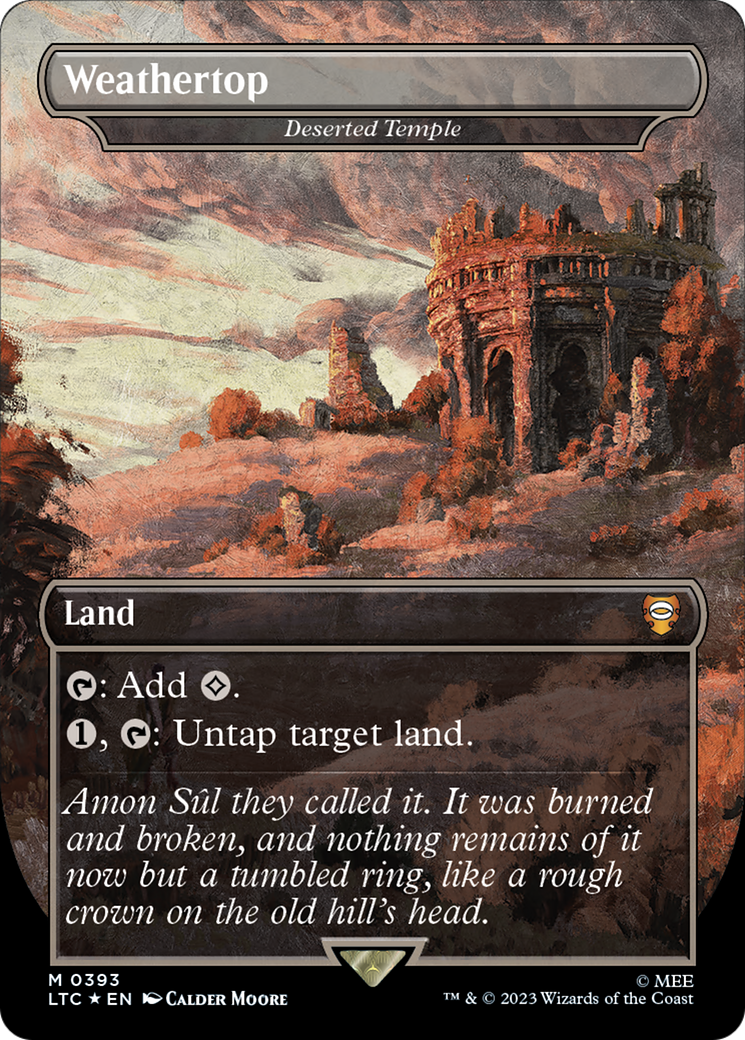 Weathertop - Deserted Temple (Surge Foil Realms and Relics) [The Lord of the Rings: Tales of Middle-Earth Commander] | Good Games Cannington
