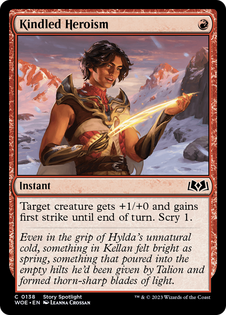 Kindled Heroism [Wilds of Eldraine] | Good Games Cannington