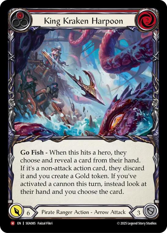 King Kraken Harpoon (Rainbow Foil) [SEA085] (High Seas)  Rainbow Foil | Good Games Cannington