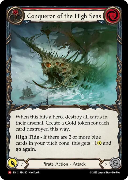 Conqueror of the High Seas (Rainbow Foil) [SEA130] (High Seas)  Rainbow Foil | Good Games Cannington