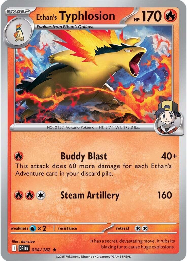 Ethan's Typhlosion (034/182) [Scarlet & Violet: Destined Rivals] | Good Games Cannington