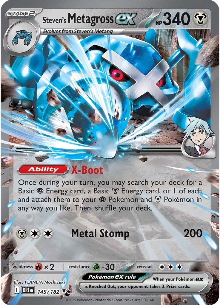 Steven's Metagross ex (145/182) [Scarlet & Violet: Destined Rivals] | Good Games Cannington