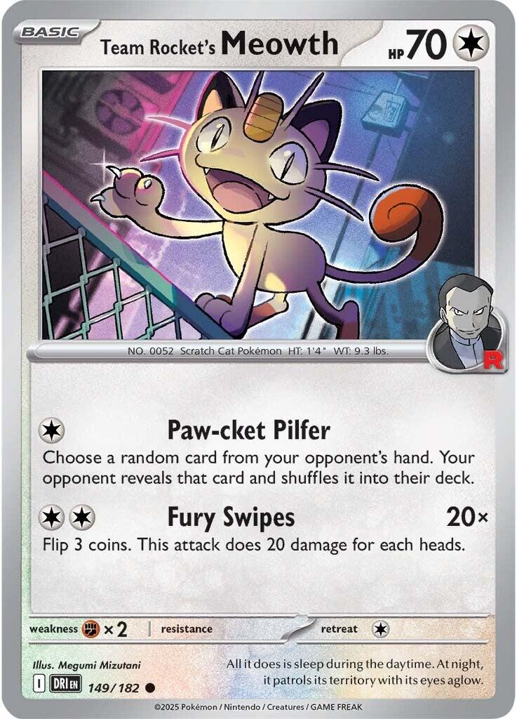 Team Rocket's Meowth (149/182) [Scarlet & Violet: Destined Rivals] | Good Games Cannington