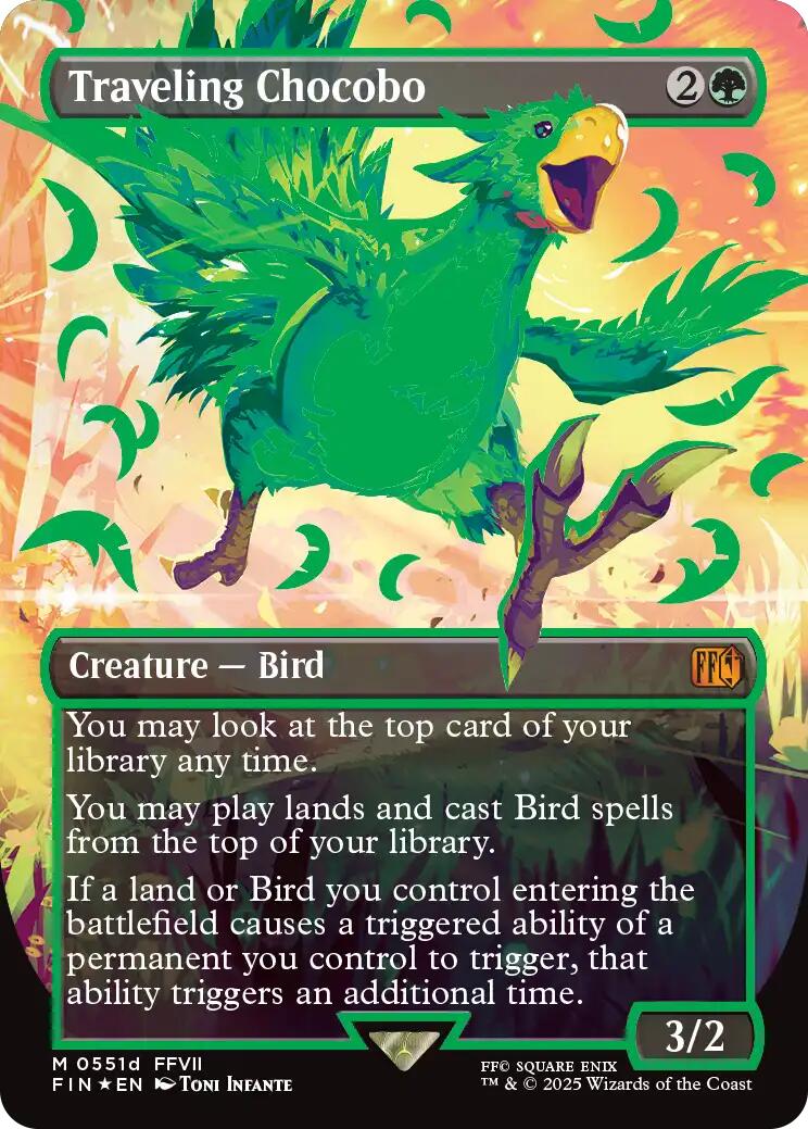 Traveling Chocobo (Borderless) (Neon Ink Green) [FINAL FANTASY] | Good Games Cannington