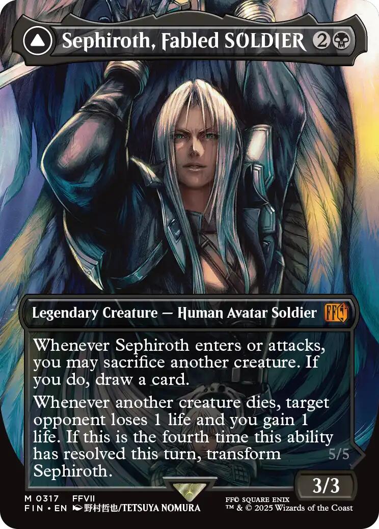 Sephiroth, Fabled SOLDIER // Sephiroth, One-Winged Angel (Borderless) (0317) [FINAL FANTASY] | Good Games Cannington