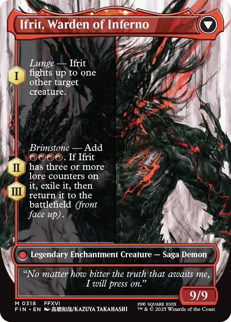 Clive, Ifrit's Dominant // Ifrit, Warden of Inferno (Borderless) (0318) [FINAL FANTASY] | Good Games Cannington