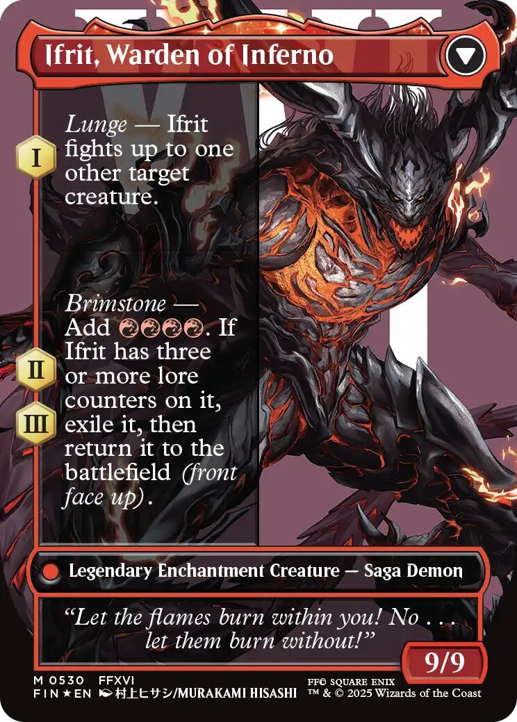 Clive, Ifrit's Dominant // Ifrit, Warden of Inferno (Borderless) (Surge Foil) [FINAL FANTASY] | Good Games Cannington