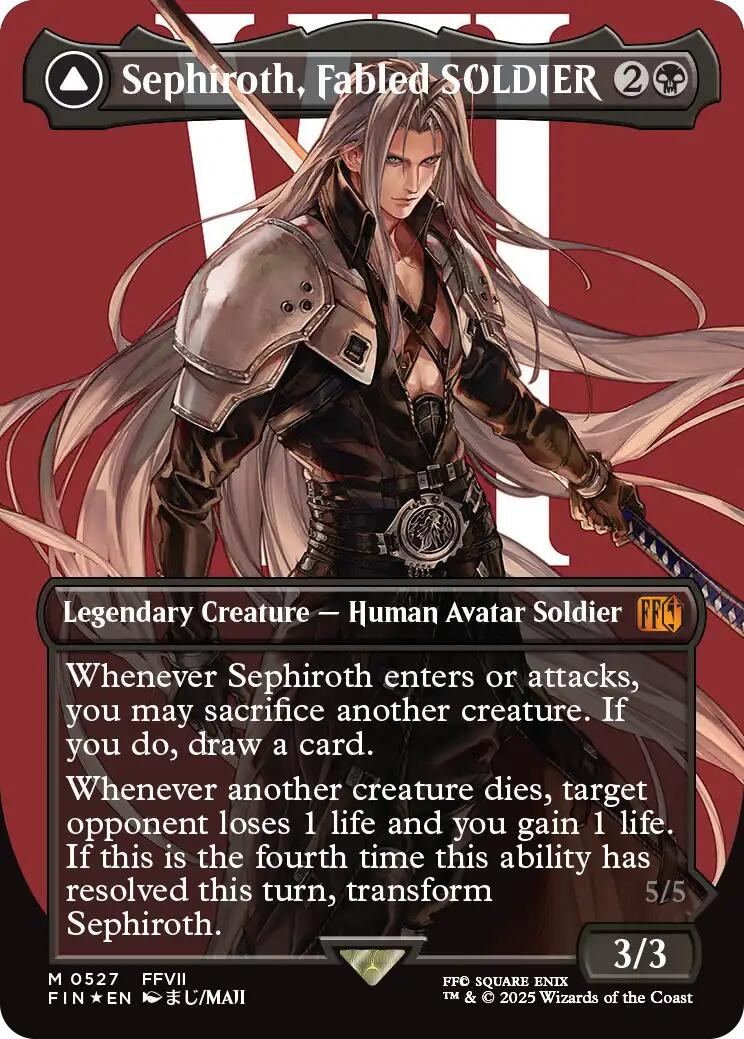 Sephiroth, Fabled SOLDIER // Sephiroth, One-Winged Angel (Borderless) (Surge Foil) [FINAL FANTASY] | Good Games Cannington