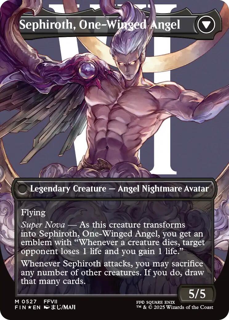 Sephiroth, Fabled SOLDIER // Sephiroth, One-Winged Angel (Borderless) (Surge Foil) [FINAL FANTASY] | Good Games Cannington