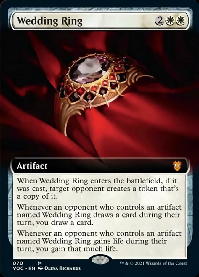Wedding Ring (Extended Art) [Innistrad: Crimson Vow Commander] | Good Games Cannington