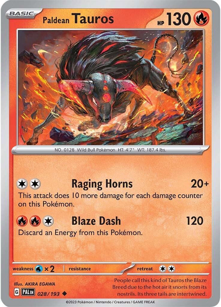 Paldean Tauros (028/193) [Scarlet & Violet: Paldea Evolved] | Good Games Cannington