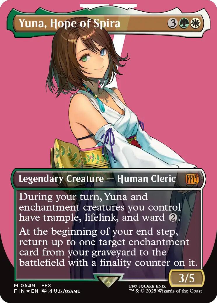 Yuna, Hope of Spira (Borderless) (Surge Foil) [FINAL FANTASY] | Good Games Cannington