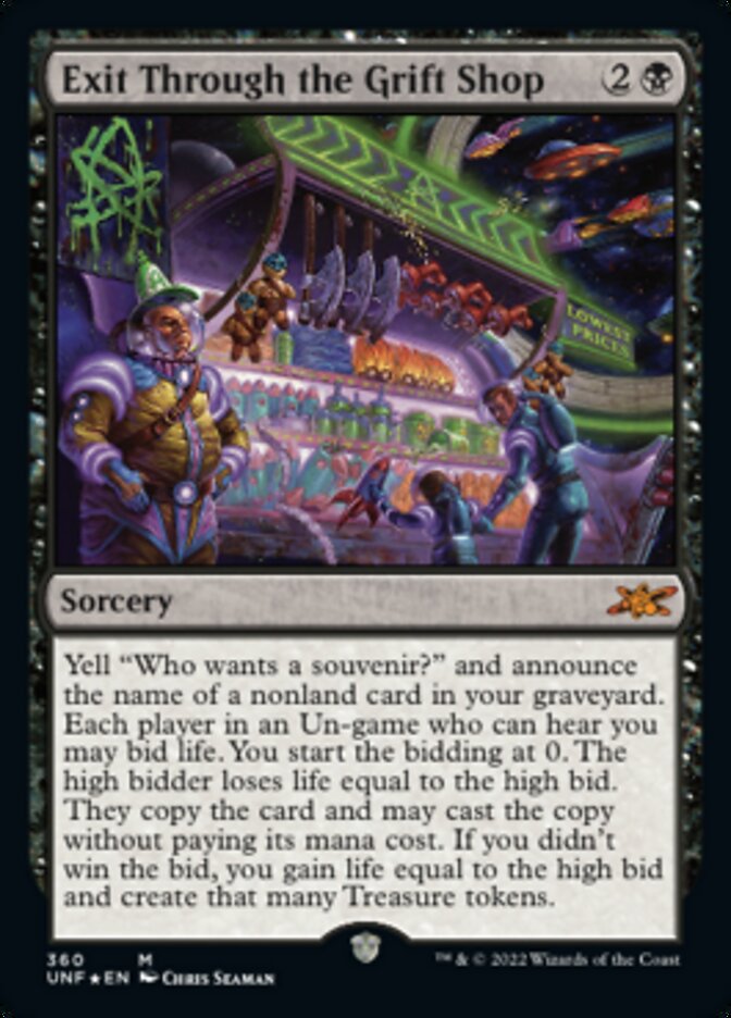Exit Through the Grift Shop (Galaxy Foil) [Unfinity] | Good Games Cannington