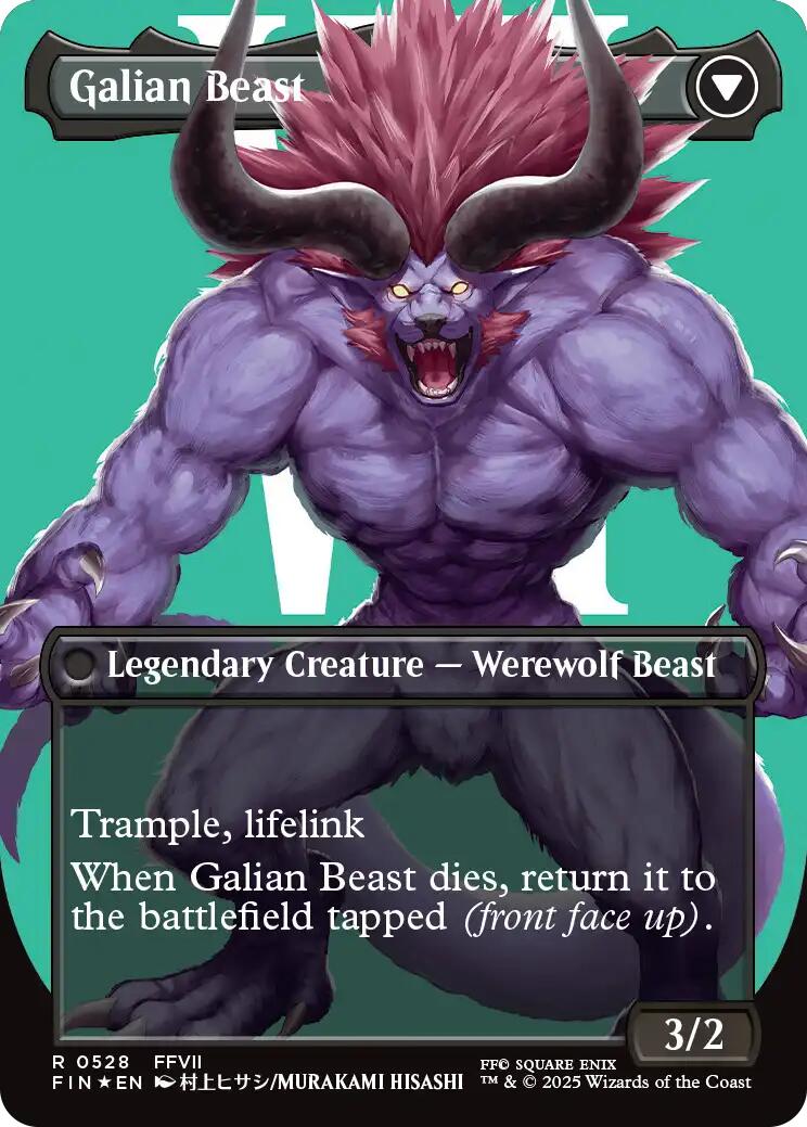 Vincent Valentine // Galian Beast (Borderless) (Surge Foil) [FINAL FANTASY] | Good Games Cannington