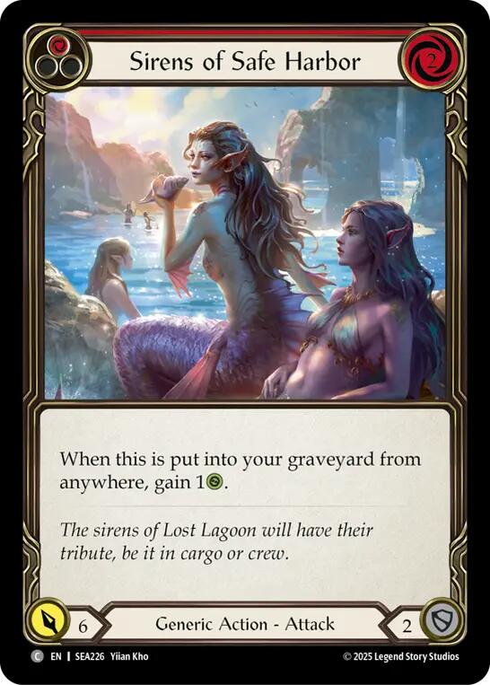 Sirens of Safe Harbor (Red) [SEA226] (High Seas)  Rainbow Foil | Good Games Cannington