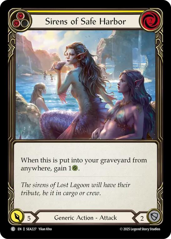Sirens of Safe Harbor (Yellow) [SEA227] (High Seas)  Rainbow Foil | Good Games Cannington
