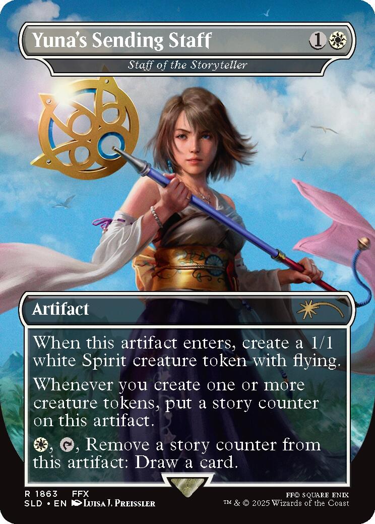 Yuna's Sending Staff - Staff of the Storyteller [Secret Lair Drop Series] | Good Games Cannington