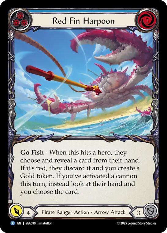 Red Fin Harpoon [SEA090] (High Seas)  Rainbow Foil | Good Games Cannington
