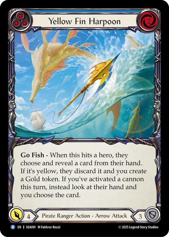 Yellow Fin Harpoon [SEA091] (High Seas)  Rainbow Foil | Good Games Cannington