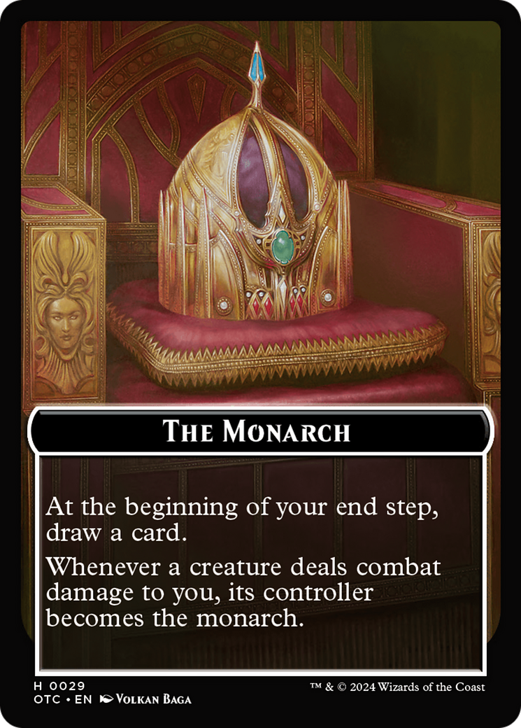 Rogue // The Monarch Double-Sided Token [Outlaws of Thunder Junction Commander Tokens] | Good Games Cannington
