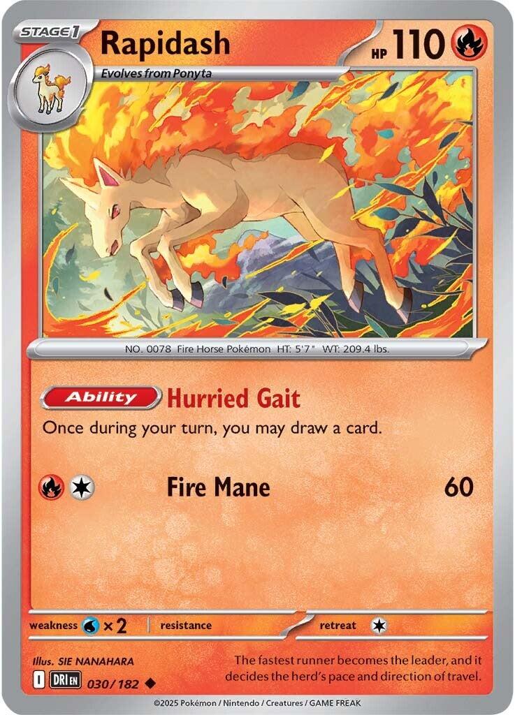 Rapidash (030/182) [Scarlet & Violet: Destined Rivals] | Good Games Cannington
