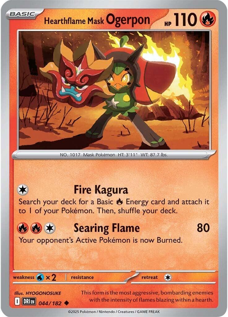 Hearthflame Mask Ogerpon (044/182) [Scarlet & Violet: Destined Rivals] | Good Games Cannington