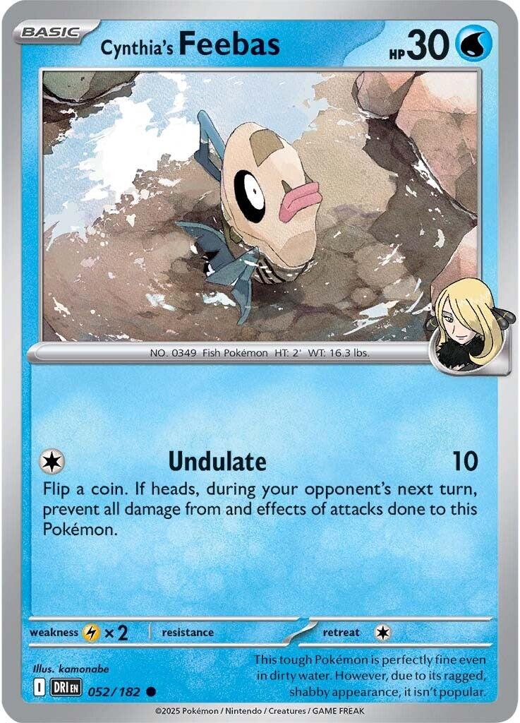 Cynthia's Feebas (052/182) [Scarlet & Violet: Destined Rivals] | Good Games Cannington