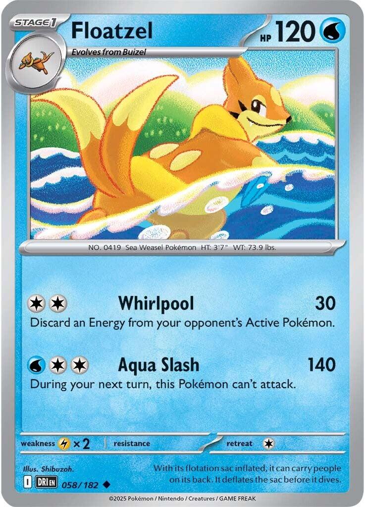 Floatzel (058/182) [Scarlet & Violet: Destined Rivals] | Good Games Cannington