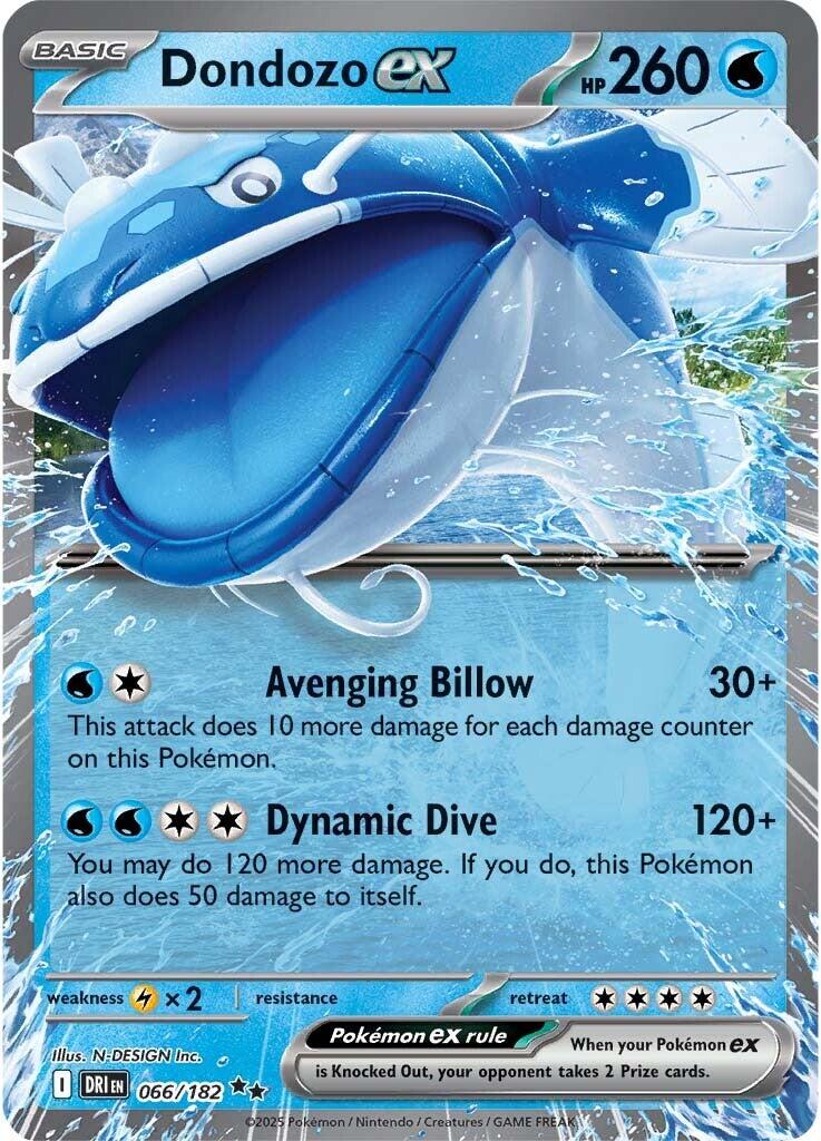 Dondozo ex (066/182) [Scarlet & Violet: Destined Rivals] | Good Games Cannington