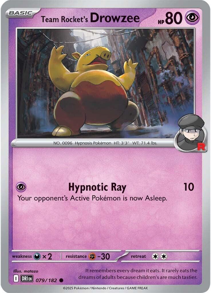 Team Rocket's Drowzee (079/182) [Scarlet & Violet: Destined Rivals] | Good Games Cannington