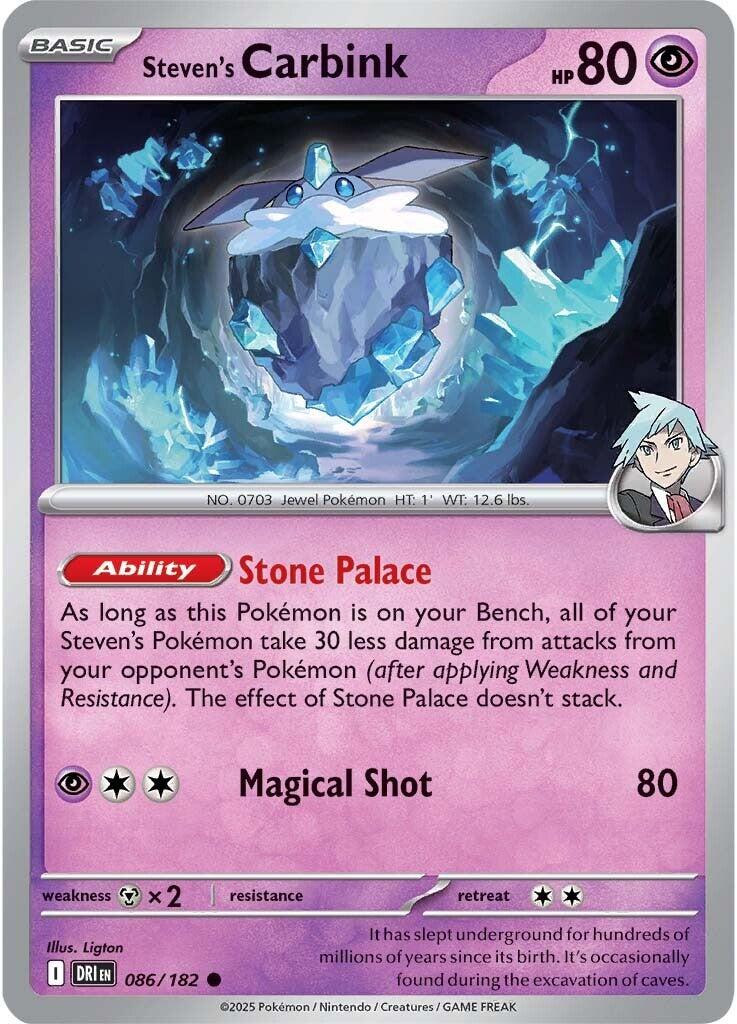Steven's Carbink (086/182) [Scarlet & Violet: Destined Rivals] | Good Games Cannington