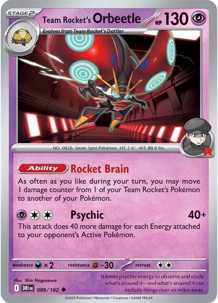 Team Rocket's Orbeetle (089/182) [Scarlet & Violet: Destined Rivals] | Good Games Cannington
