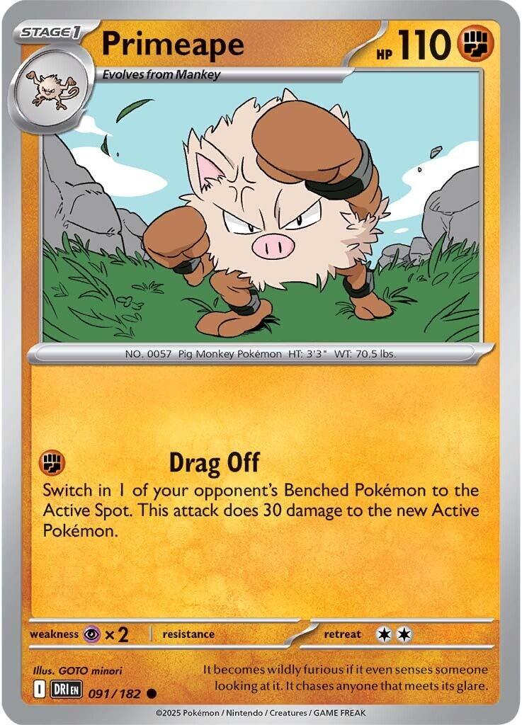Primeape (091/182) [Scarlet & Violet: Destined Rivals] | Good Games Cannington