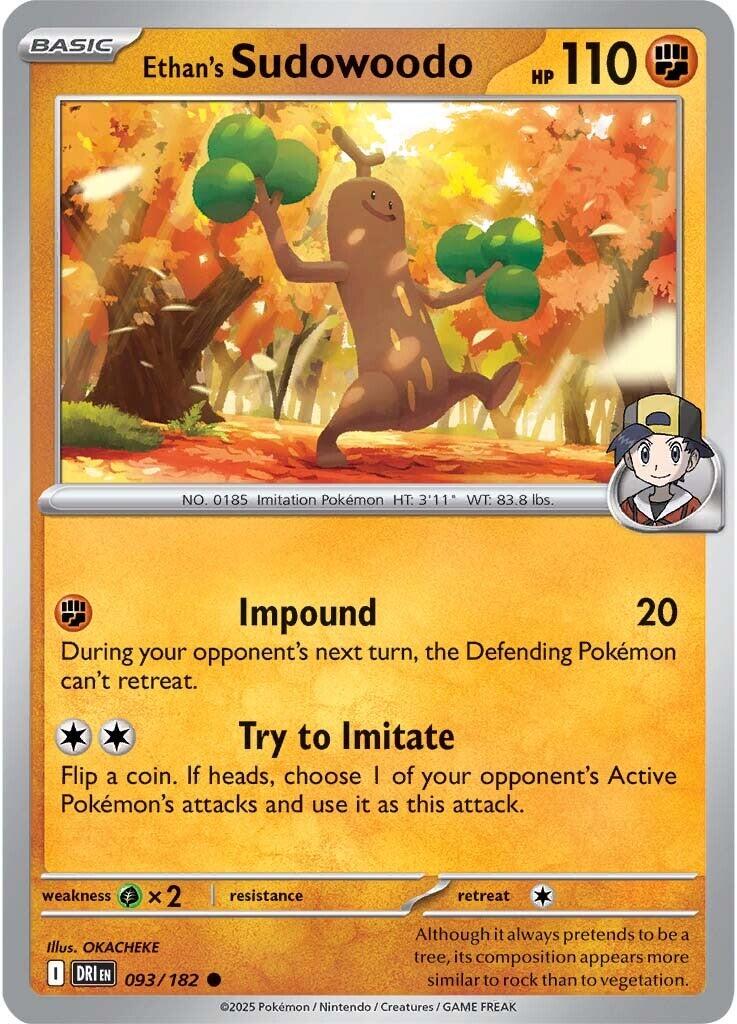 Ethan's Sudowoodo (093/182) [Scarlet & Violet: Destined Rivals] | Good Games Cannington