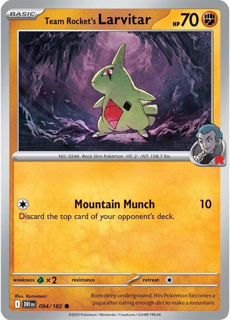 Team Rocket's Larvitar (094/182) [Scarlet & Violet: Destined Rivals] | Good Games Cannington