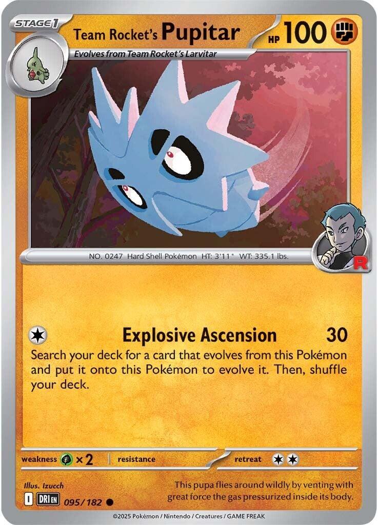 Team Rocket's Pupitar (095/182) [Scarlet & Violet: Destined Rivals] | Good Games Cannington