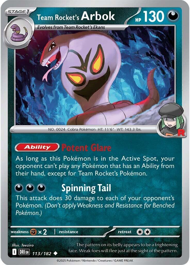 Team Rocket's Arbok (113/182) [Scarlet & Violet: Destined Rivals] | Good Games Cannington