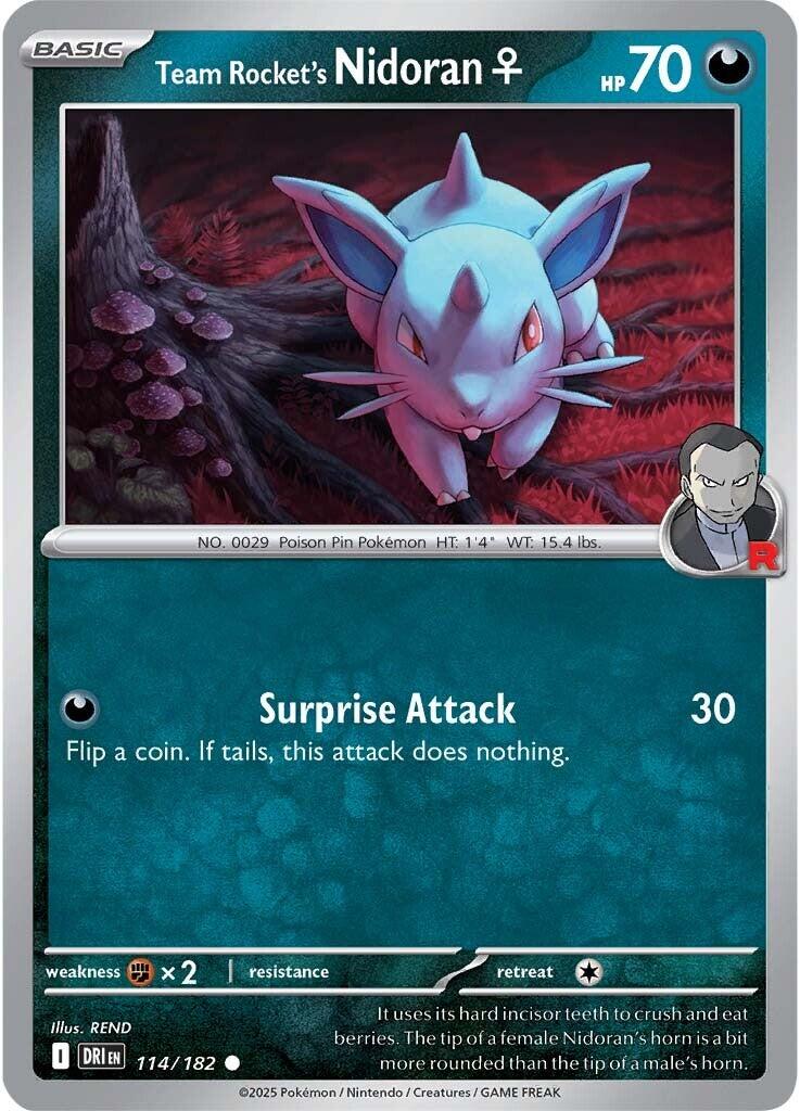 Team Rocket's Nidoran (114/182) [Scarlet & Violet: Destined Rivals] | Good Games Cannington