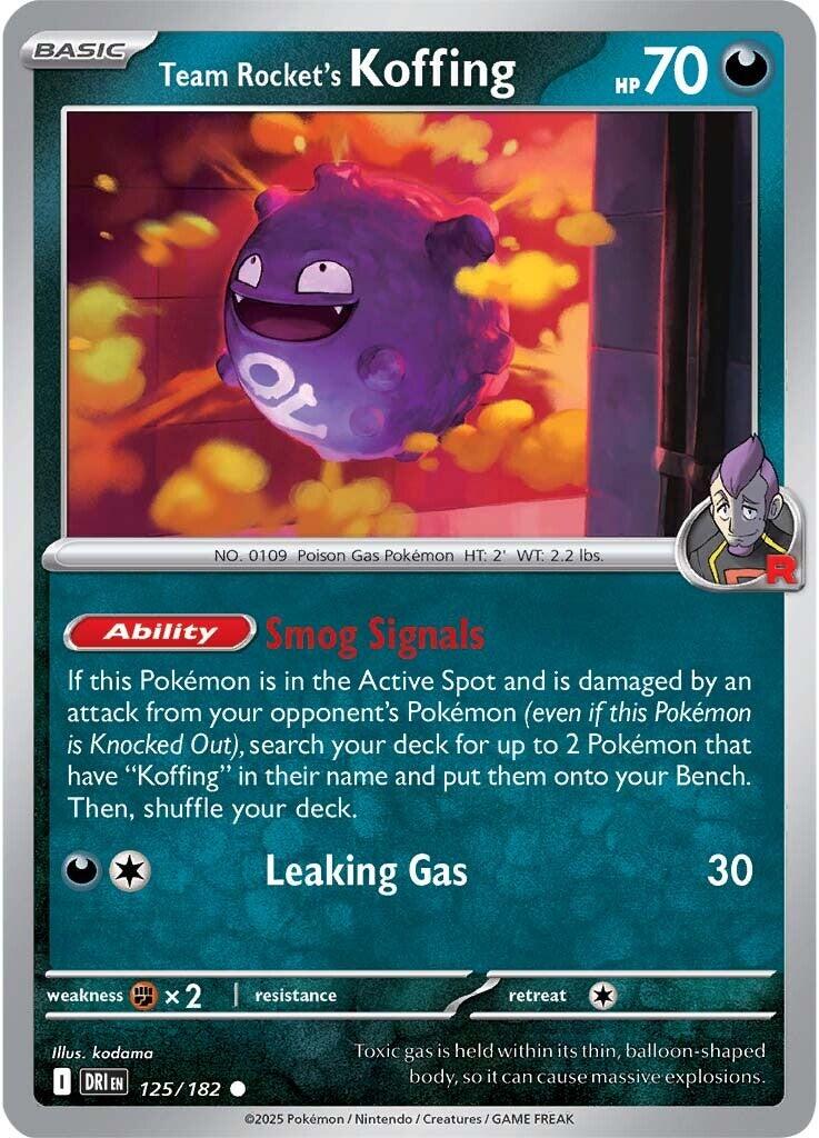 Team Rocket's Koffing (125/182) [Scarlet & Violet: Destined Rivals] | Good Games Cannington
