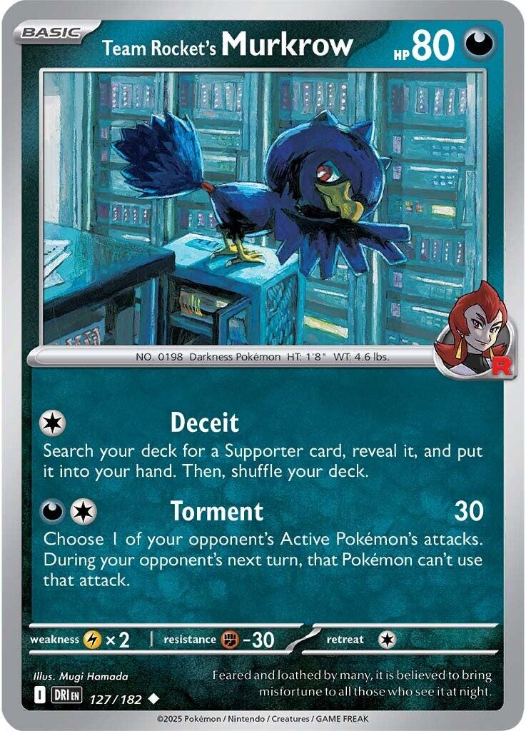 Team Rocket's Murkrow (127/182) [Scarlet & Violet: Destined Rivals] | Good Games Cannington