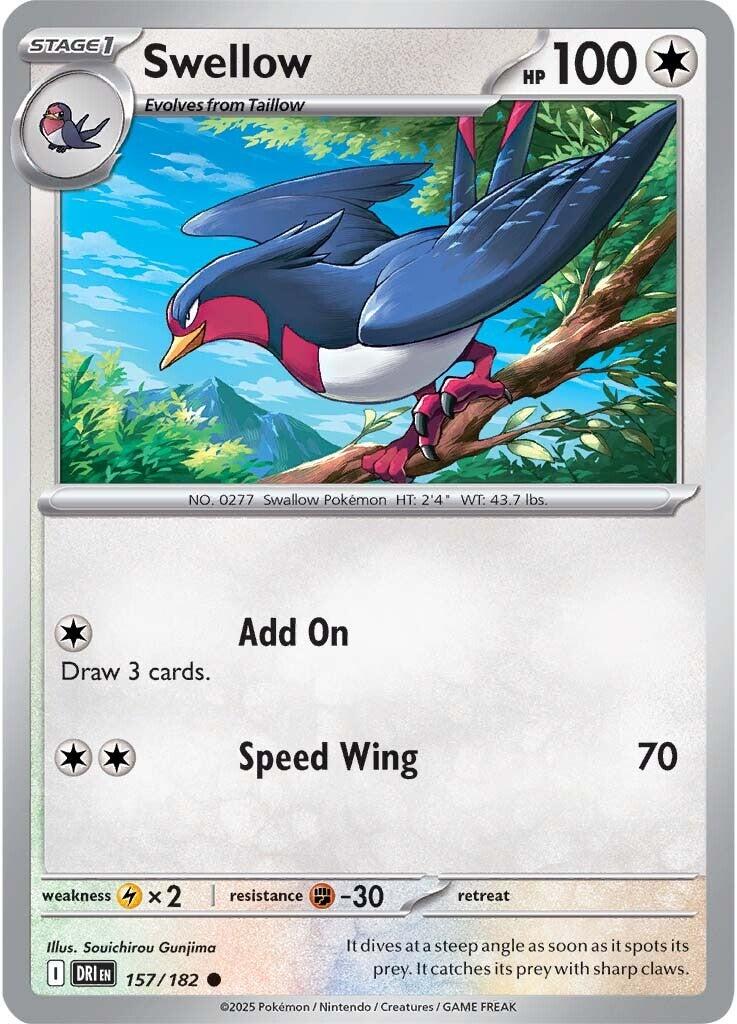 Swellow (157/182) [Scarlet & Violet: Destined Rivals] | Good Games Cannington