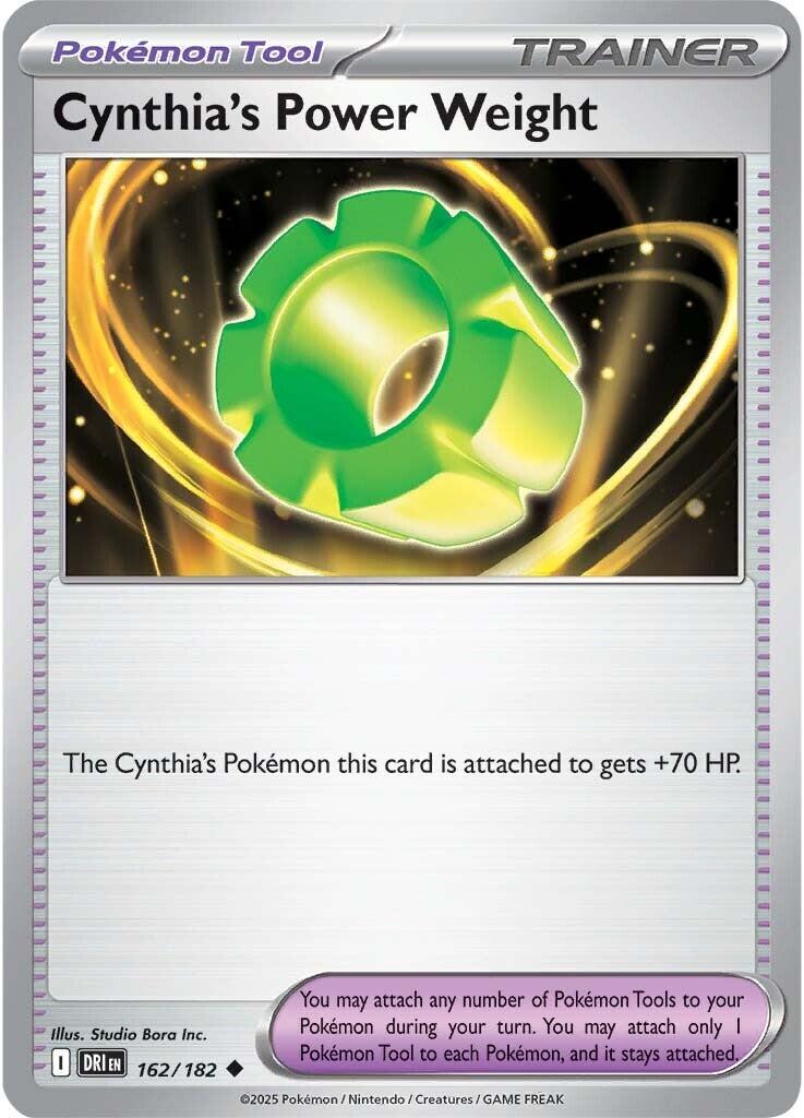 Cynthia's Power Weight (162/182) [Scarlet & Violet: Destined Rivals] | Good Games Cannington